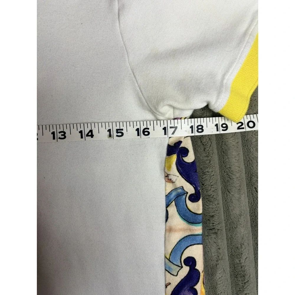 AKOO Mens Polo‎ Shirt Size S Colorful Preppy Embroidered Unique Multocolor - Picture 6 of 9